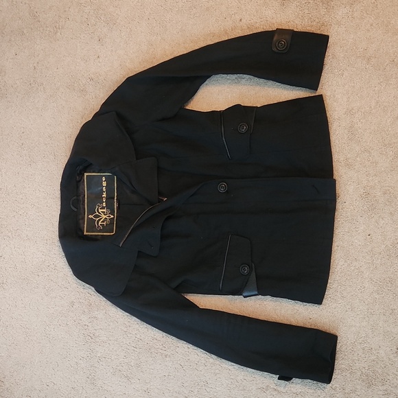 Mackage Black Jacket With Leather Trim - Picture 2 of 16